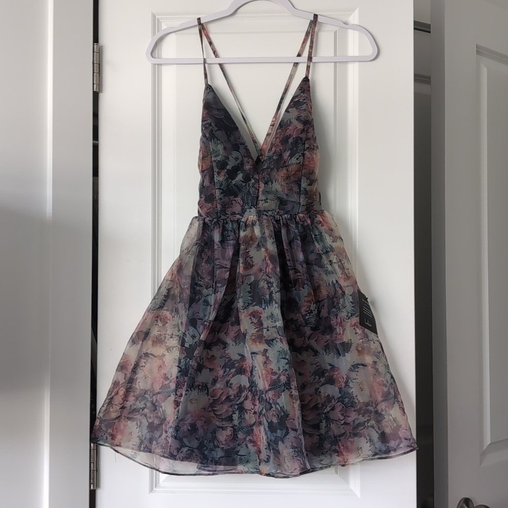 NWT Lulus Cultivate Your Love Floral Organza Dress - Picture 3 of 8